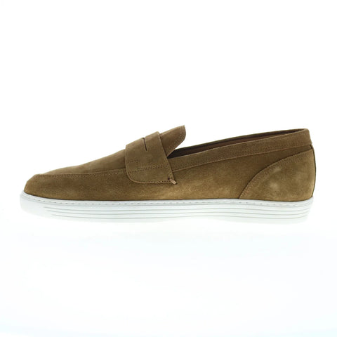Pastori by Di Bianco Pius Suede Mens Brown Suede Loafers Casual Shoes