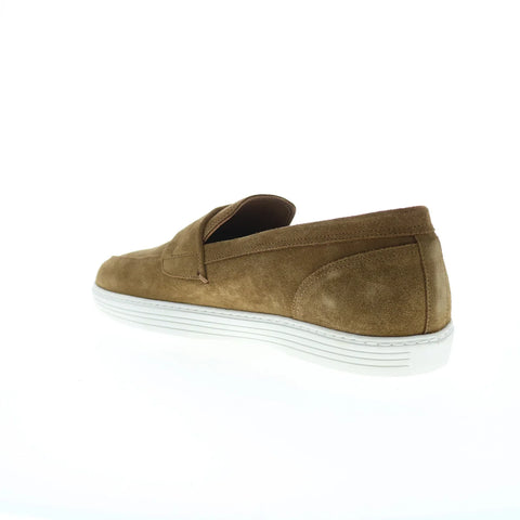 Pastori by Di Bianco Pius Suede Mens Brown Suede Loafers Casual Shoes