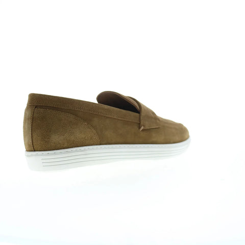 Pastori by Di Bianco Pius Suede Mens Brown Suede Loafers Casual Shoes