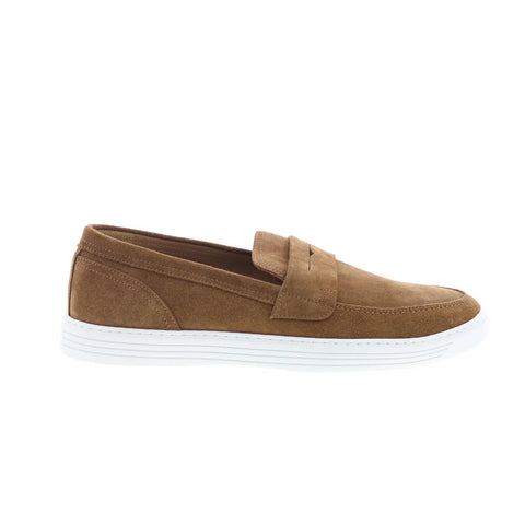 Pastori by Di Bianco Pius Mens Brown Suede Loafers & Slip Ons Penny Shoes