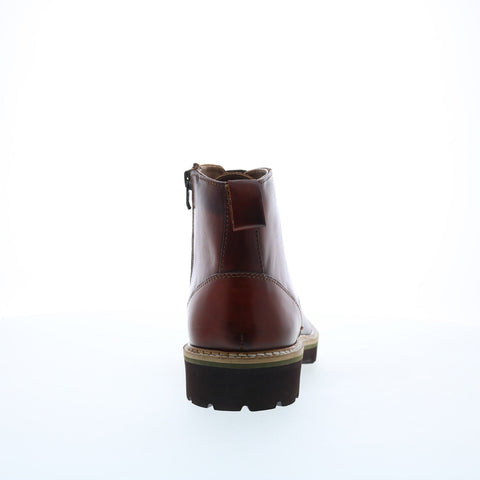 Steve Madden P-Krypto Mens Brown Leather Lace Up Casual Dress Boots