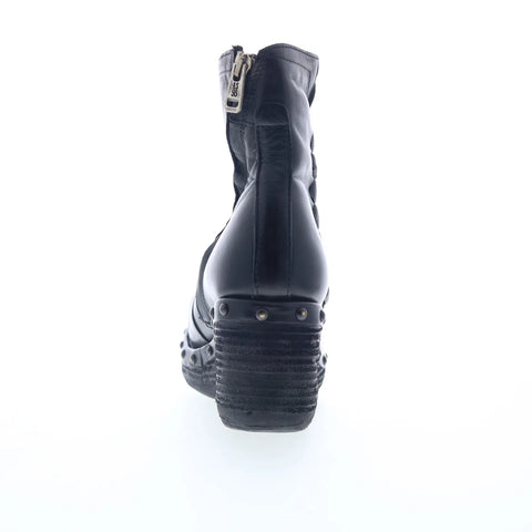 A.S. 98 Placid B13206-101-6002 Womens Black Leather Ankle & Booties Boots