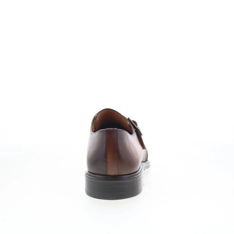 Mezlan Plain Toe Dress Monk Strap Mens Brown Loafers Casual Shoes