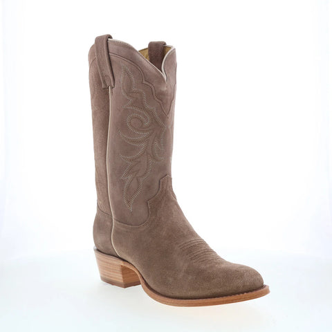 Tony Lama Plano 12" Suede Round Toe Mens Brown Wide Cowboy Western Boots
