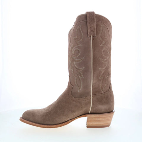 Tony Lama Plano 12" Suede Round Toe Mens Brown Wide Cowboy Western Boots