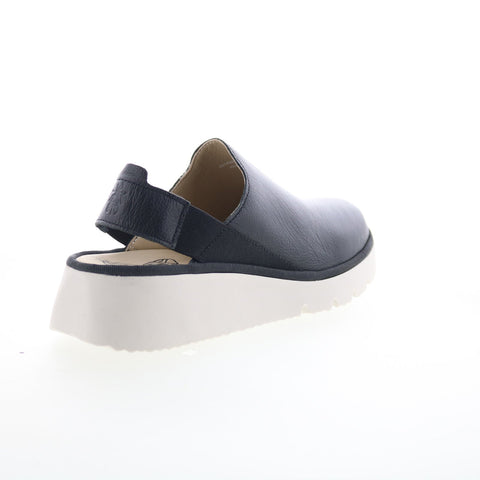 Fly London Plog PLOG430FLY-000 Womens Black Leather Slingback Sandals Shoes