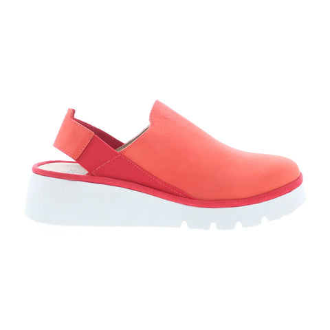 Fly London Plog PLOG430FLY-002 Womens Red Leather Slingback Sandals Shoes