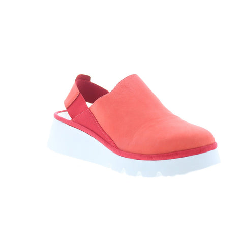 Fly London Plog PLOG430FLY-002 Womens Red Leather Slingback Sandals Shoes