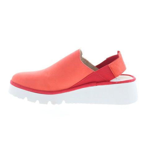 Fly London Plog PLOG430FLY-002 Womens Red Leather Slingback Sandals Shoes