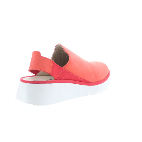 Fly London Plog PLOG430FLY-002 Womens Red Leather Slingback Sandals Shoes