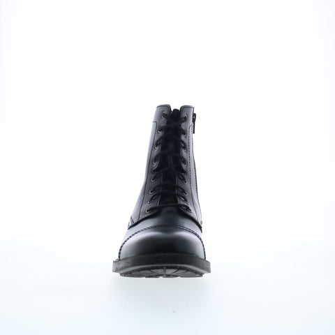 Steve Madden P-Mavrik Mens Black Leather Lace Up Casual Dress Boots