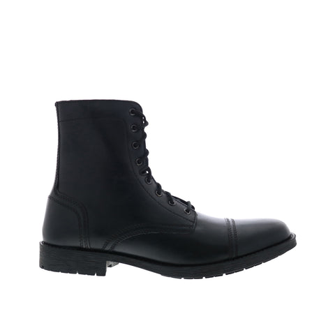 Steve Madden P-Mavrik Mens Black Leather Lace Up Casual Dress Boots - Ruze Shoes Steve Madden P-Mavrik Mens Black Leather Lace Up Casual Dress Boots - Ruze Shoes