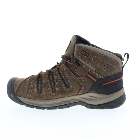 Keen Flint II Water Repellant Lace Up Boot 1023242 Mens Brown Wide Work Boots