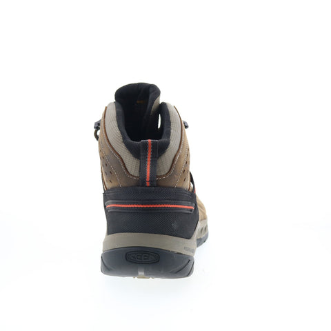 Keen Flint II Water Repellant Lace Up Boot 1023242 Mens Brown Wide Work Boots
