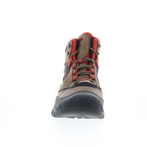 Keen Ridgeflex Mid 1025416 Mens Brown Wide Leather Lace Up Hiking Boots