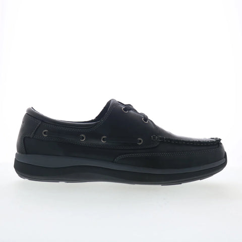 Propet Pomeroy Mens Black Extra Extra Wide 5E Loafers & Slip Ons Boat Shoes