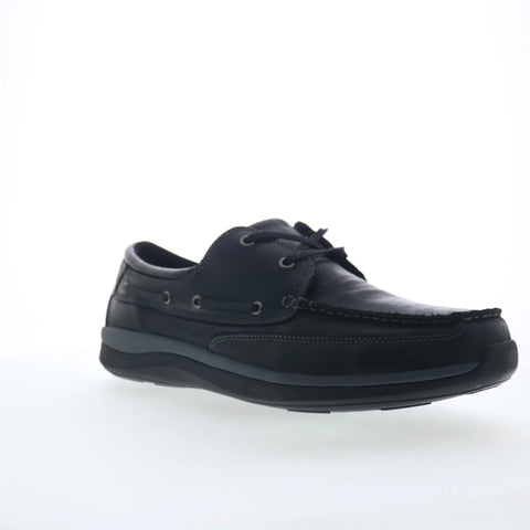 Propet Pomeroy Mens Black Extra Extra Wide 5E Loafers & Slip Ons Boat Shoes