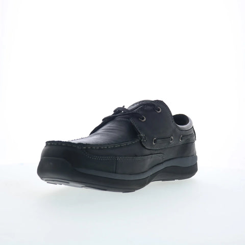 Propet Pomeroy Mens Black Extra Extra Wide 5E Loafers & Slip Ons Boat Shoes