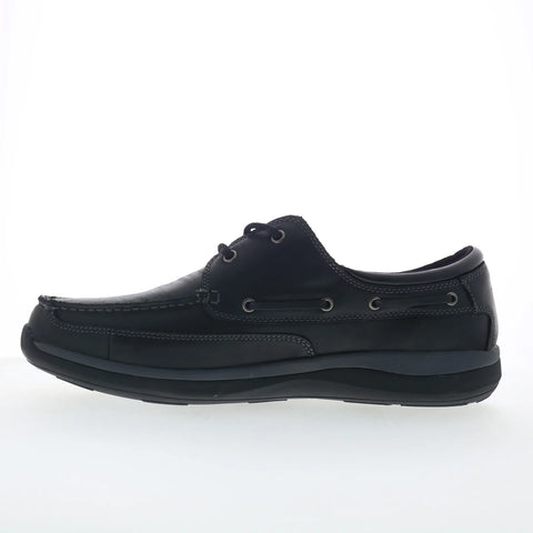 Propet Pomeroy Mens Black Extra Extra Wide 5E Loafers & Slip Ons Boat Shoes