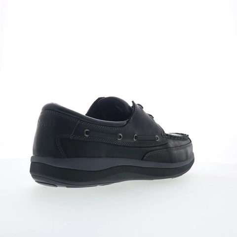 Propet Pomeroy Mens Black Extra Extra Wide 5E Loafers & Slip Ons Boat Shoes