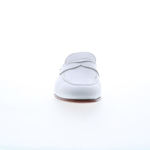 Mezlan Pompei Loafer Mens White Leather Loafers & Slip Ons Penny Shoes