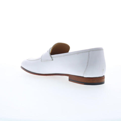 Mezlan Pompei Loafer Mens White Leather Loafers & Slip Ons Penny Shoes