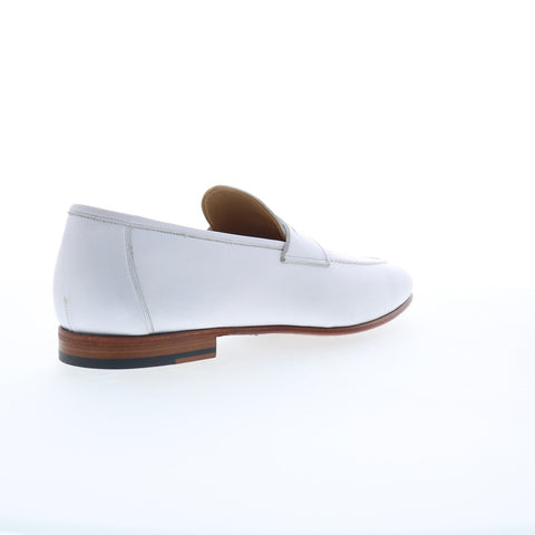 Mezlan Pompei Loafer Mens White Leather Loafers & Slip Ons Penny Shoes