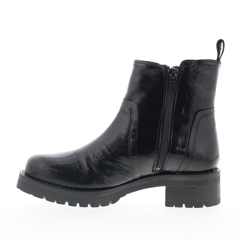 Miz Mooz Poolie Womens Black Leather Zipper Ankle & Booties Boots