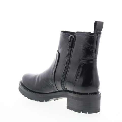 Miz Mooz Poolie Womens Black Leather Zipper Ankle & Booties Boots