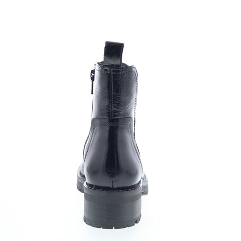 Miz Mooz Poolie Womens Black Leather Zipper Ankle & Booties Boots