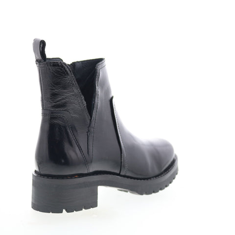 Miz Mooz Poolie Womens Black Leather Zipper Ankle & Booties Boots
