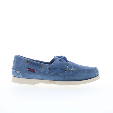 Sebago Portland Flesh Out Womens Blue Loafers & Slip Ons Boat Shoes 