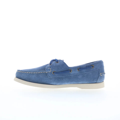 Sebago Portland Flesh Out Womens Blue Loafers & Slip Ons Boat Shoes 
