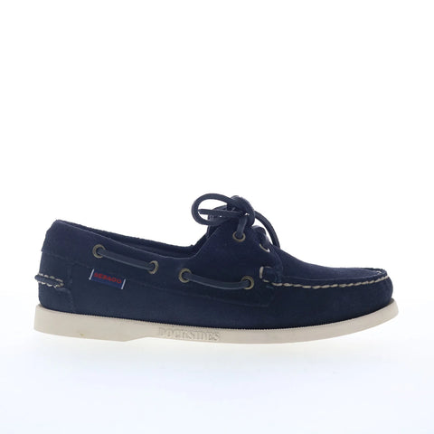 Sebago Portland Flesh Out Womens Blue Loafers & Slip Ons Boat Shoes 