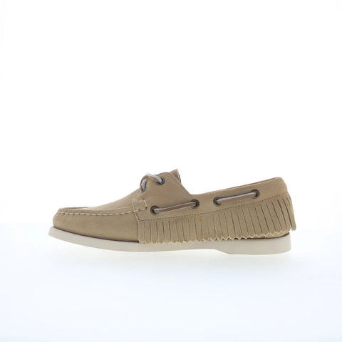 Sebago Portland Fringes Womens Beige Loafers & Slip Ons Boat Shoes 