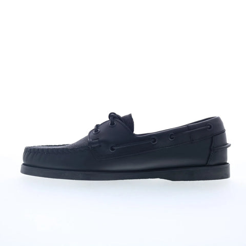 Sebago Portland Glitter 711287W Mens Black Loafers & Slip Ons Boat Shoes 