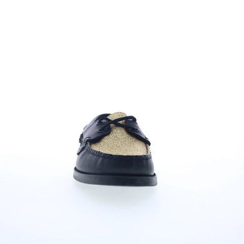 Sebago Portland Glitter 711287W Mens Black Loafers & Slip Ons Boat Shoes 