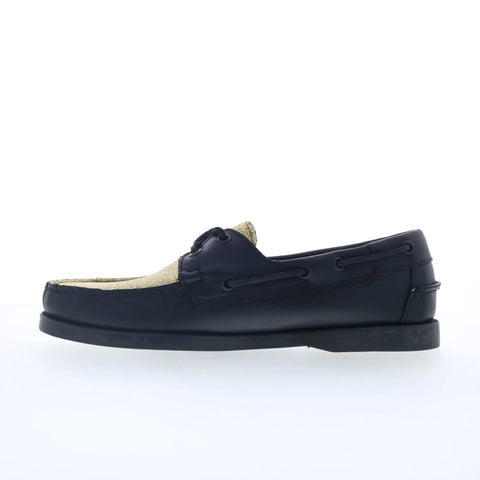 Sebago Portland Glitter 711287W Mens Black Loafers & Slip Ons Boat Shoes 