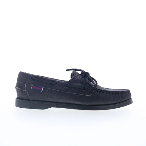 Sebago Portland Glitter Womens Black Loafers & Slip Ons Boat Shoes 