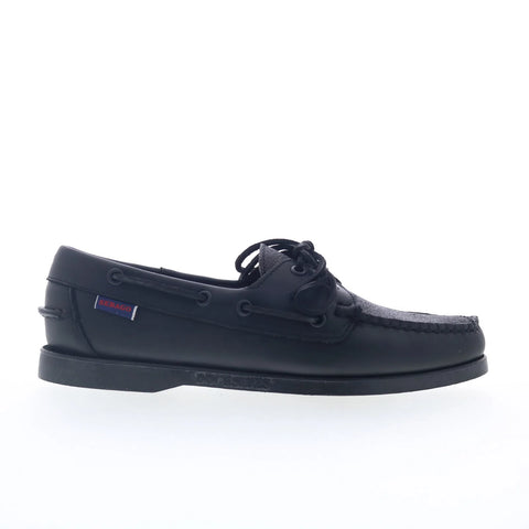 Sebago Portland Glitter Womens Black Loafers & Slip Ons Boat Shoes 