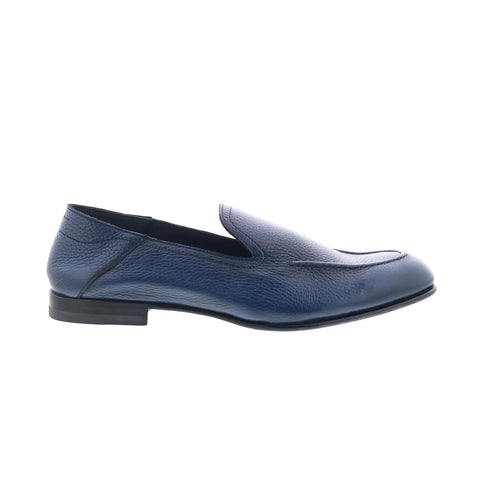 Di Bianco Positano Mens Blue Leather Slip On Loafers & Slip Ons Casual Shoes