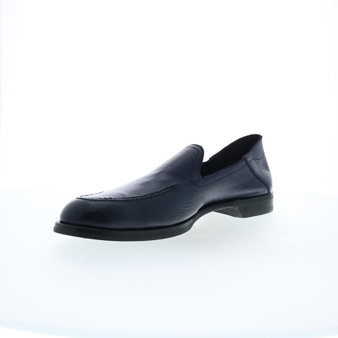 Di Bianco Positano Cervo Mens Black Leather Loafers & Slip Ons Casual Shoes
