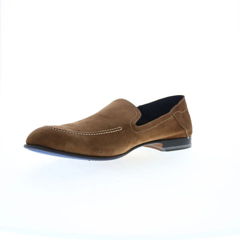 Di Bianco Positano Suede Mens Brown Suede Loafers & Slip Ons Casual Shoes