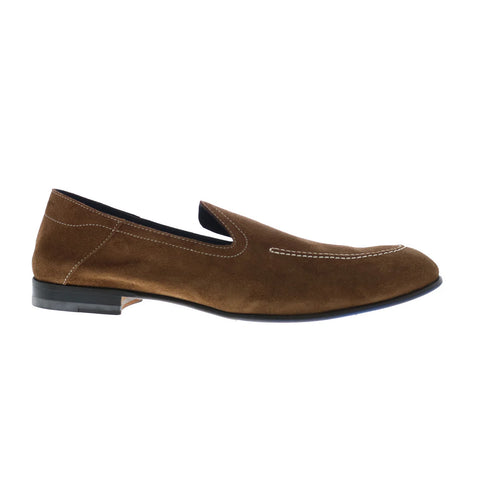 Di Bianco Positano Suede Mens Brown Suede Loafers & Slip Ons Casual Shoes