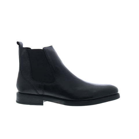 Steve Madden P-Parkk Mens Black Leather Slip On Chelsea Boots
