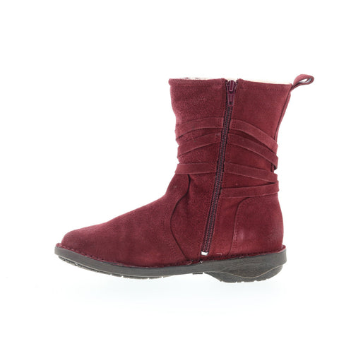 Miz Mooz Prance Womens Burgundy Suede Zipper Casual Dress Boots
