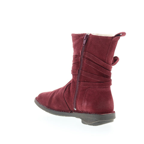 Miz Mooz Prance Womens Burgundy Suede Zipper Casual Dress Boots