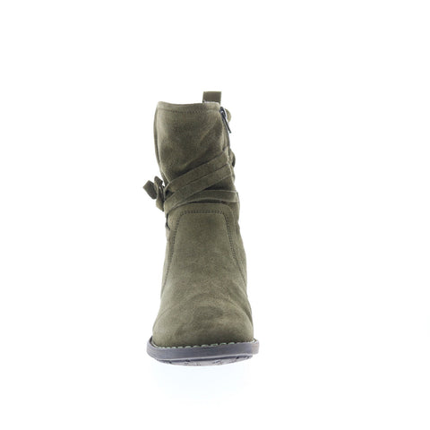 Miz Mooz Prance Womens Green Suede Zipper Casual Dress Boots