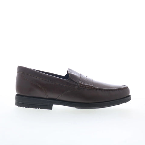 Rockport Preston Penny CI7652 Mens Brown Wide Loafers & Slip Ons Penny Shoes
