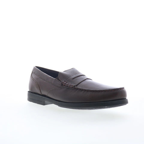 Rockport Preston Penny CI7652 Mens Brown Wide Loafers & Slip Ons Penny Shoes